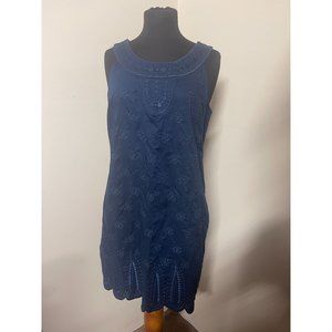 Vineyard Vines Dress Womens Size 8 Navy Eyelet Lace